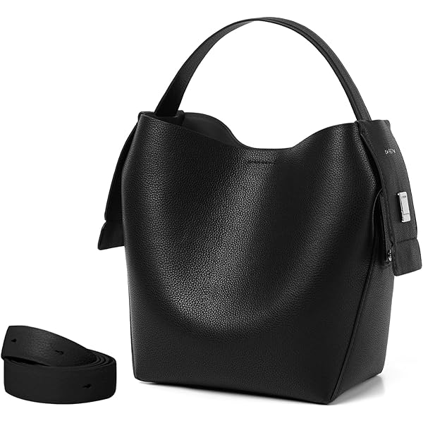Amazon.com: Genuine Leather Lock Design Bucket Bag Vegetable